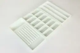 Set of Three Antique Milk Glass Dental Trays #42238