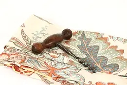 Farmhouse Oak Handle Antique Corkscrew Wine Bottle Opener #41931