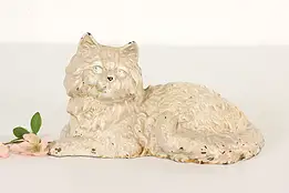 Victorian Farmhouse Antique Painted Cast Iron Persian Cat Door Stop #41906
