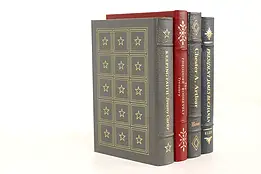 Easton Set of 4 American President Leather & Gold Tooled Books, Roosevelt #42461
