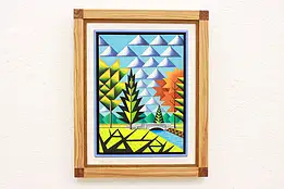 Southpark & Bridge in Oshkosh WI Original Acrylic Painting, Bodden 20" #42538