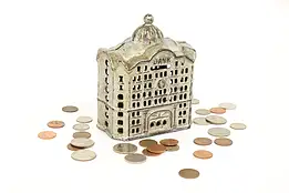 Victorian Cast Iron Bank Building Antique Coin Bank #42413