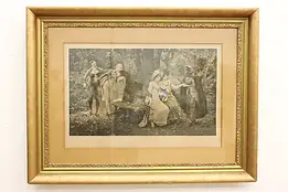 Love and War Antique Victorian Engraving after Glindoni 42.5" #42640