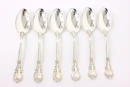 Set of 6 Gorham Chantilly Sterling Silver Tea Spoons, D Monogram #42838