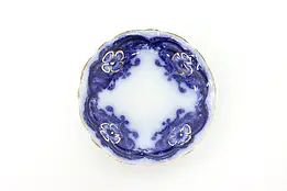 Victorian Antique Oregon Flow Blue China Butter Pat, Johnson Bros #42977