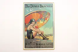 Dunes Beaches Chicago Railroad Vintage Advertising Print 28.5"  #42796