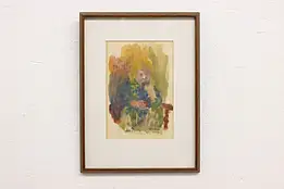 Big Reward Child & Dessert Vintage Original Watercolor, Hirschfield 16" #42752