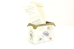 Victorian Antique Glass Dresser, Letter Holder Box, Wave Crest #43310