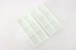 Pair of Dentist Antique Milk Glass Dental Trays, Two Rivers WI #43459