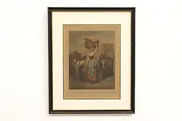 Cries of London Chairs to Mend Antique 1800s Etching Wheatley, 24" #42841