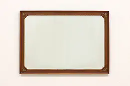 Georgian Design Vintage Mahogany Beveled Mirror, Vertical or Horizontal #41491