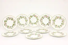 Set of 10 Hand Painted French Limoges Antique 9.5" Plates #43717