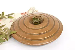Farmhouse Antique Round Copper & Brass Hot Water Bottle or Bedwarmer #43914