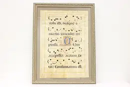 Music Manuscript 15th Century Antique Score, Hand Painted Vellum #43830