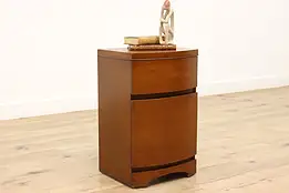 Midcentury Modern Vintage Walnut Nightstand, End or Side Table #44495