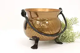 Farmhouse Vintage Copper & Iron Small Cauldron, Kettle, Pot or Planter #44307