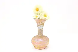 Art Nouveau Antique Blown Aurene Art Glass Vase with Gold Threads #44660
