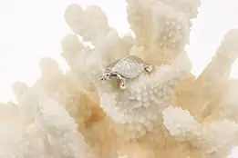 Miniature Vintage Silver Turtle Sculpture #45197