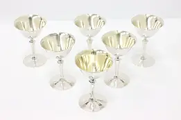 Set of 6 Vintage Silverplate Cordial or Liqueur Goblets, Pairpoint #44977