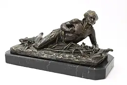 Native American Warrior Bronze Sculpture After Duchoiselle #43811