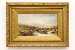 River Valley English Antique Original Oil Painting Shaw 22" #45441