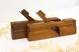 Pair of Antique Farmhouse Beech Carpenter Molding Planes #44425