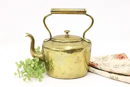 European Farmhouse Antique Brass Teapot or Kettle #45096