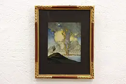 Art Deco Giant in Clouds Antique Art Print Parrish 11" #45272