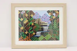 Falling Waters House Original Giclee Print, Bodden 22" #45606