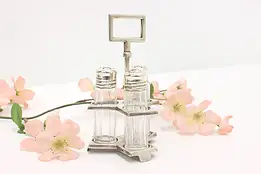 Victorian Antique Silverplate Triple Shaker & Caddy Set #45415