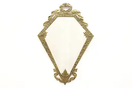 Art Deco Antique Brass Finish Hall or Bath Wall Mirror #45240