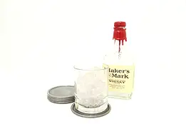 Set of 6 Antique English Pewter Drink Coasters, Williams #45089