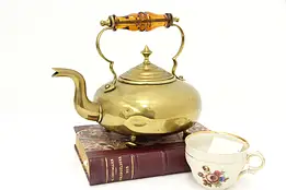English Antique Hot Toddy Brass Tea Pot or Kettle, C & B #45102