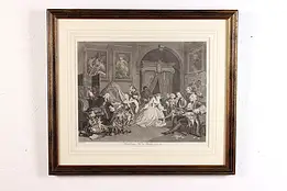 Marriage à la Mode Antique Plate 4 Engraving Hogarth 25.5" #46538