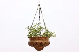 Copper Vintage Hanging Planter, Light or Incense Burner #46882