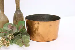 Farmhouse Antique Copper Sauce or Mixing Bowl, Tin Wash #45036