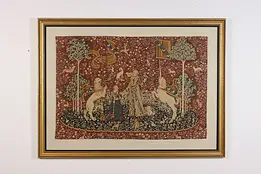 Lady & the Unicorn Taste Antique Needlepoint Tapestry, 51.5" #47152