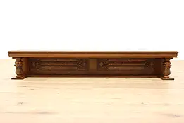 Gothic Antique Oak Architectural Salvage 82" Mantel Shelf or Bench #47339