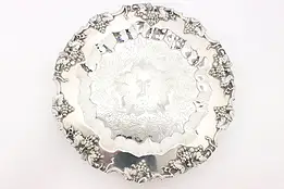 Victorian Antique Silverplate English Drinks Serving Tray #46489