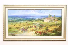 Villa in Tuscany Vintage Original Oil Painting Raffandre 92" #46683