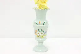 Victorian Antique Hand Painted Blown Glass Vase, Flowers #47620