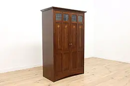 Ellis Arts & Crafts Mission Oak Craftsman Armoire, Stickley #47143