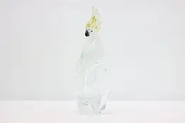 Italian Murano Art Glass Vintage Cockatoo Bird Sculpture #47603