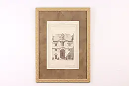 Hotel Carnavalet Paris Antique Original Engraving 30.5" #48026