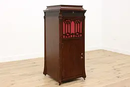 Edison C19 Oak Antique Diamond Disc Phonograph Record Player #47789