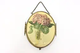 Victorian Antique Wall or Standing Triple Beveled Mirror #48414