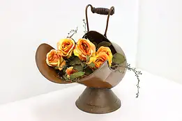 Farmhouse Antique Copper Coal Bucket or Scuttle, Planter #48407