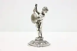Victorian Antique Silverplate Cherub Pocket Watch Stand #47673