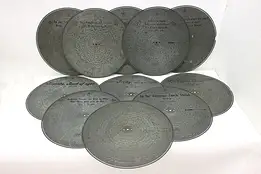 Set of 11 Antique Stella Music Box 17.25" Decorative Discs #48101
