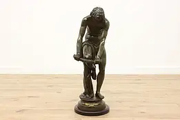 French Antique Bronze Le Bucheron Sculpture Chambard #48233